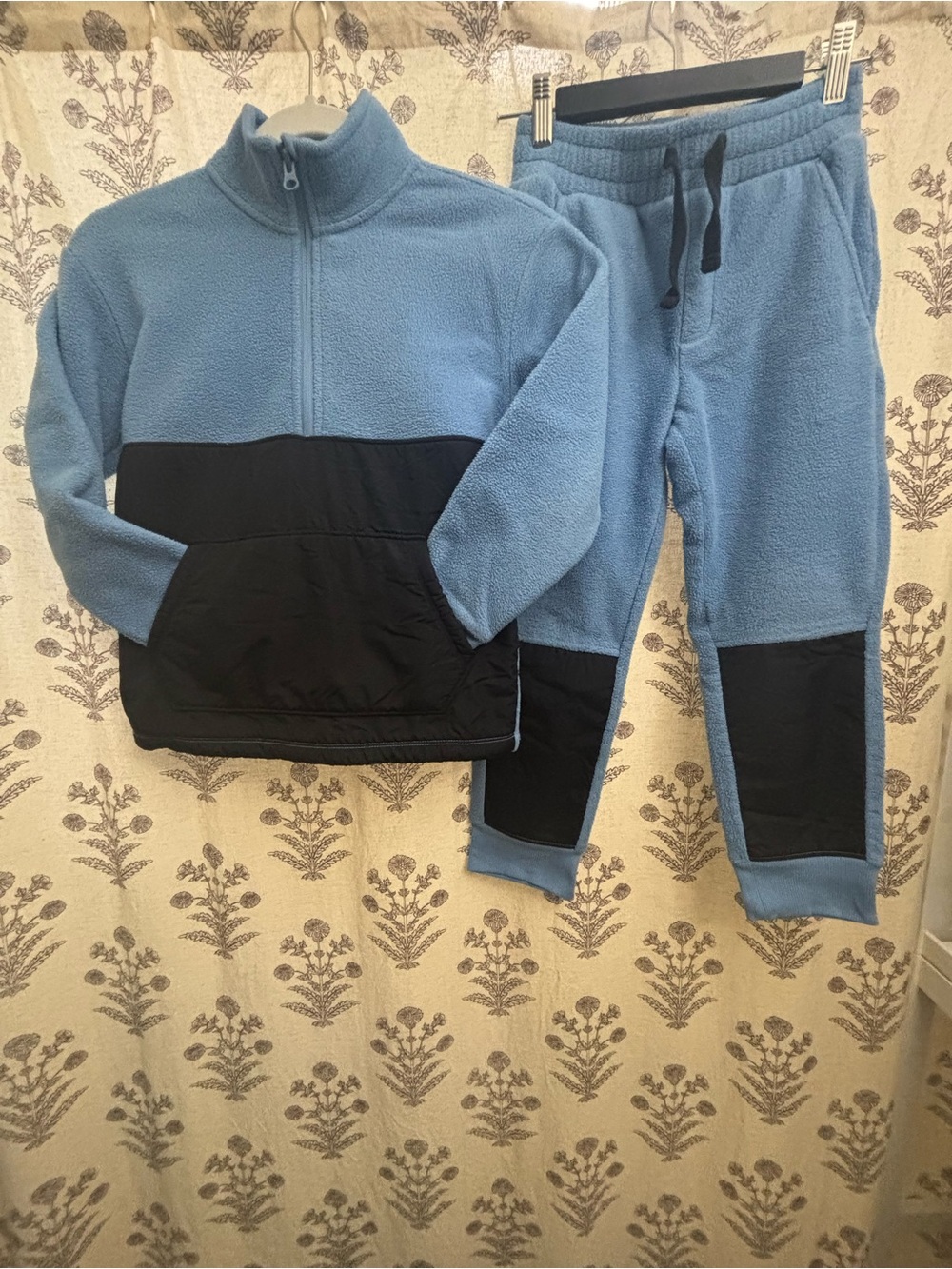 Athletic Works Boys Blue Fleece 2-Piece Jogger Set